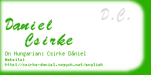 daniel csirke business card